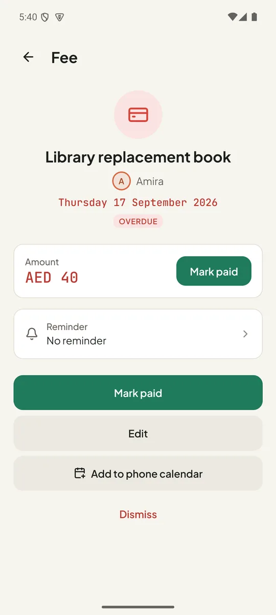 Event detail
