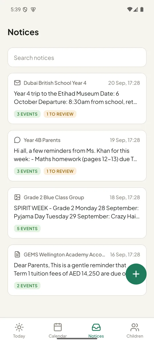 Notices archive