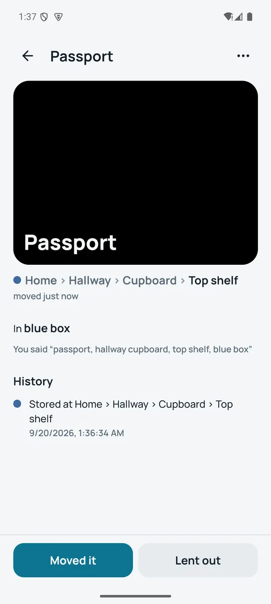 Item detail